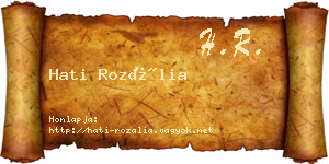 Hati Rozália névjegykártya